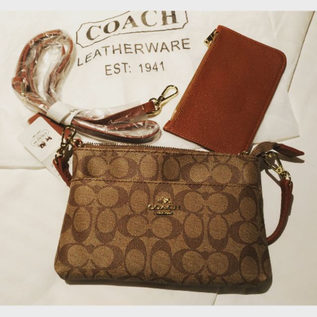 COACH EAST/WEST CROSSBODY WITH POP UP POUCH 