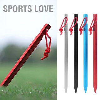 Sports Love หมุดอลูมิเนียมอัลลอยด์สําหรับตั้งแคมป์กลางแจ้ง 4 ชิ้น 23 ซม.