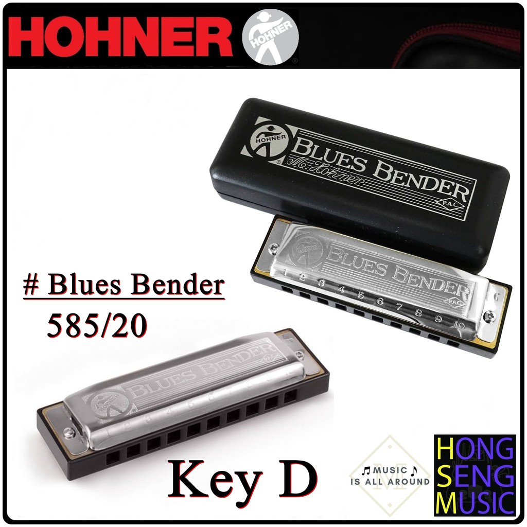 Hohner Blues Bender คีย์ D 585/20  หีบเพลงปากรุ่น Blues Bender คีย์ D