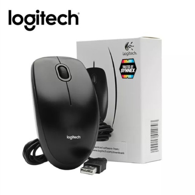 [แท้] USB Optical Mouse Logitech B100 ใหม่แกะกล่อง ของแท้ ประกัน Synnex ไทย 3 ปี เมาส์ สีดำ