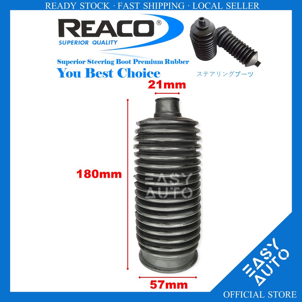 Toyota Land Cruiser HDJ100 HDJ101 HDJ105 UZJ100 UZJ200 GRJ200 VDJ200 21-57mm Reaco พวงมาลัย Boot 455