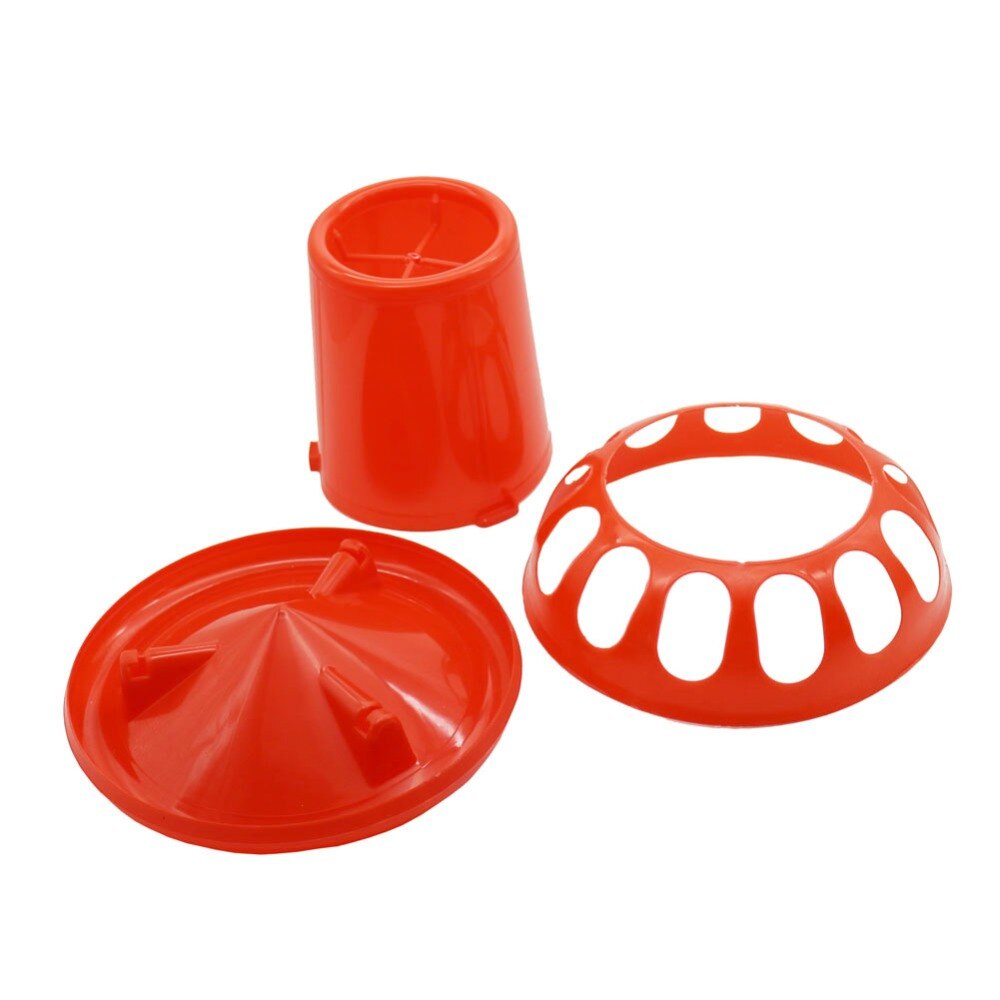 1 ชิ้นสัตว์ปีกเครื่องมือให้อาหาร1.5/2/3กิโลกรัมสีแดงพลาสติกไก่ป้อนนกกระทาป้อนถังสัตว์ปีกฟาร์มเครื่องมือ - รูปที่ 4