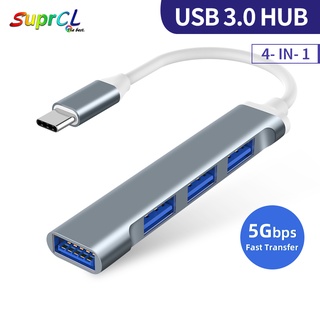 4 In 1 Hub Type-C To Usb 3.0 Hub อะแดปเตอร์เชื่อมต่อส่งสัญญาณความเร็วสูง 5Gbps Usb Type C