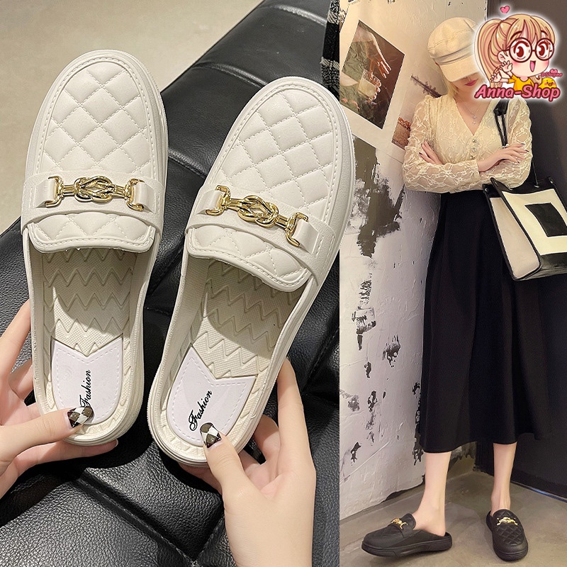 รองเท้าแตะผู้หญิง สไตส์เกาหลีพื้นนิ่มใส่สวยสบายเท้า รองเท้าแตะแฟชั่น รองเท้าผู้หญิง T75