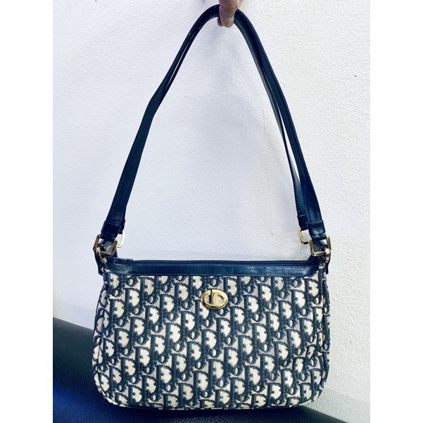 Dior trotter shoulder bag navy vintage Shopee Thailand