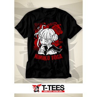 เสื้อยืดผ้าฝ้ายเสื้อยืด ลายการ์ตูนอนิเมะ My Hero Academia Himiko TogaL XL  XXL 3XL