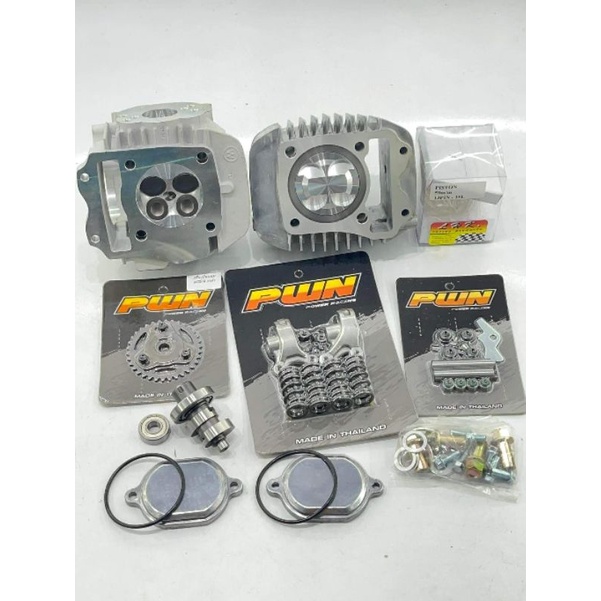 ชุด125iปลาวาฬLED/msxลูก59LHKสลัก13มิล4วาวปลอกสูบยาวรองรับปะเก็นได้ถึง15มิลใส่แคร้งเดิมได้เลยไม่ต้องข