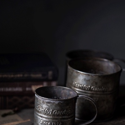 KEMORELA แก้วใส่เครื่องดื่ม เหล็กดัด พิมพ์ลายตัวอักษรภาษาอังกฤษ สไตล์วินเทจ สําหรับถ่ายภาพ ผลไม้ อาหาร บ้าน ห้องครัว - รูปที่ 5