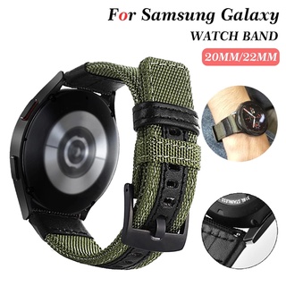 สายนาฬิกาข้อมือไนล่อน 20 มม. 22 มม. แบบเปลี่ยน สําหรับ Samsung Gear S3 Frontier Classic Watch 4/5 40 มม. 44 มม. 42 มม. 46 มม. Amazfit HUAWEI Watch GT2