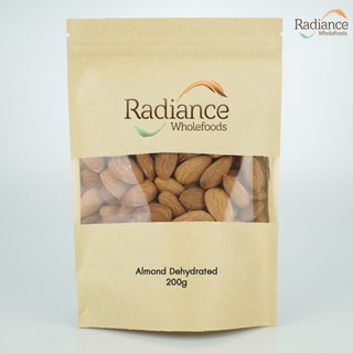 Almonds, Activated/Soaked &amp; Dehydrated 200g (Ready To Eat), Radiance Wholefoods