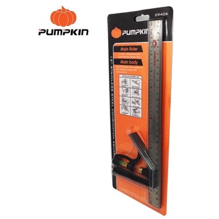 Pumpkin ฉาก ฉากวัดไม้ 12" สแตนเลส+ปรอทระดับน้ำคานเลื่อน #29406