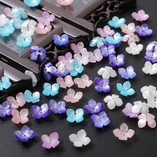 14mm1.5mm Fower Petals Lampwork Beads Pendant Charm Glass Beads DIY Bracelet Necklace For DIY Jewelry Making Hair Accessories