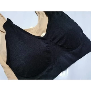 เสื้อชั้นในทรงสปอร์ตบรา สาวอวบใส่ได้มี 3 ไซต์ผ้านุ่มยืดได้เยอะใส่สบายไม่มีตะขอหลัง ชุดชั้นในไซต์ใหญ่
