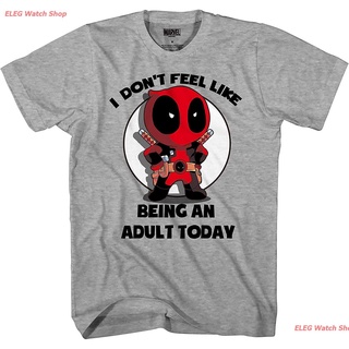 เสื้อยืดยอดนิยม Marvel Deadpool Dont Feel Like Being An Adult T-Shirt Sports T-shirt