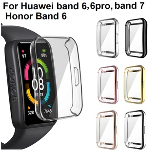 เคส Huawei band 6 Case , Huawei band 7 , Huawei band 6 pro , Honor Band 6 Case huawei band 6 screen protector Full Screen huawei band 6 cover Soft TPU Bumper for Huawei band 7 Case