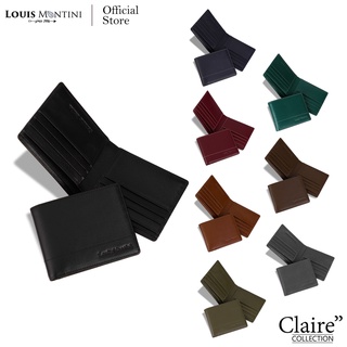 Louis Montini (Clearly Collection) กระเป๋าสตางค์ หนังวัวแท้ หนังแท้ แฟชั่นผู้ชาย หนังวัวเงาแวววาว TTM072