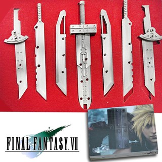 Figure ฟิกเกอร์ Final Fantasy FF VII แบบจำลอง เปิดตำนานไฟนอลแฟนตาซี ดาบยักษ์ของคลาวด์ Cloud 7 เล่ม มินิ วัสดุโลหะผสม