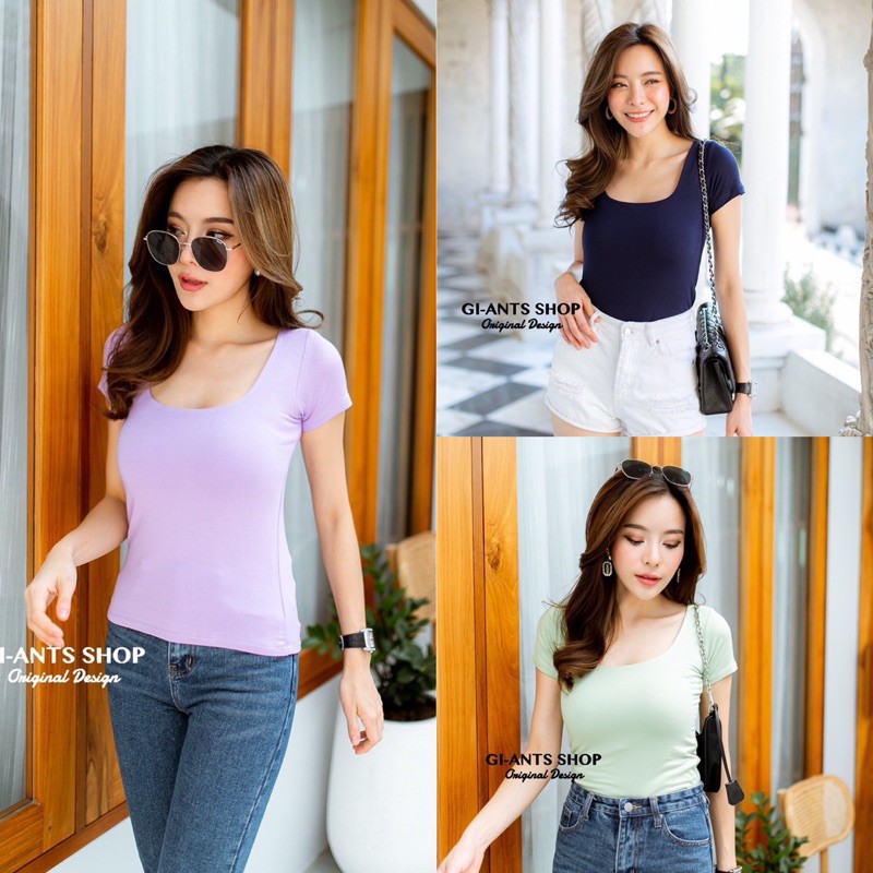 Gi-ants​ ✨ เสื้อคอยูแขนสั้น ผ้าเรย่อน ✨ CARDIGAN_NISTA (GIA3C)