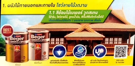 Beger WoodStain สีย้อมไม้เบเยอร์ วูดสเตน ขนาด 1ลิตร