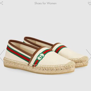 รองเท้าสวม  GUCCi Womens embroidered • พร้อมกล่อง ถุงGucci ใบอินวอยด์