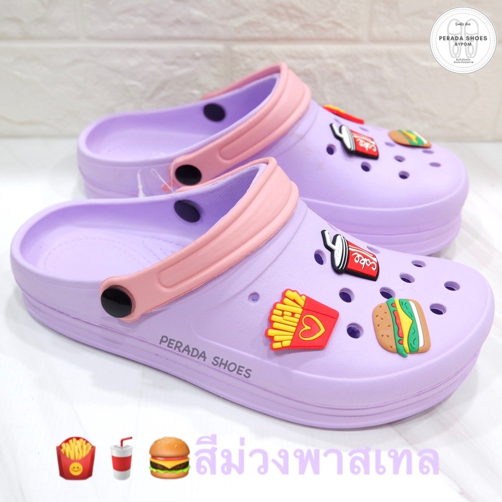 89 บาท เท่านั้น (สุ่มลาย) รองเท้าหัวโต สีพาสเทล ให้เลือกจ้า ไซส์ 36-39