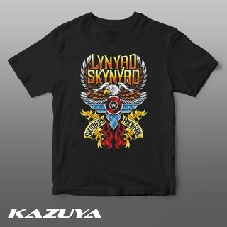 แขนสั้นcrew neck TM-0079 เสื้อยืด LYNYRD SKYNYRD - SOUTHERN ROCK N ROLL - BandS-XXXXL