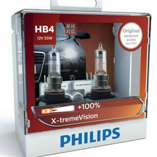 PHILIPS หลอดไฟ HB4 รุ่น X-Treme Vision+100%