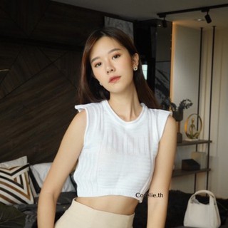 เสื้อครอปไหมพรม croptop by corelie.brand