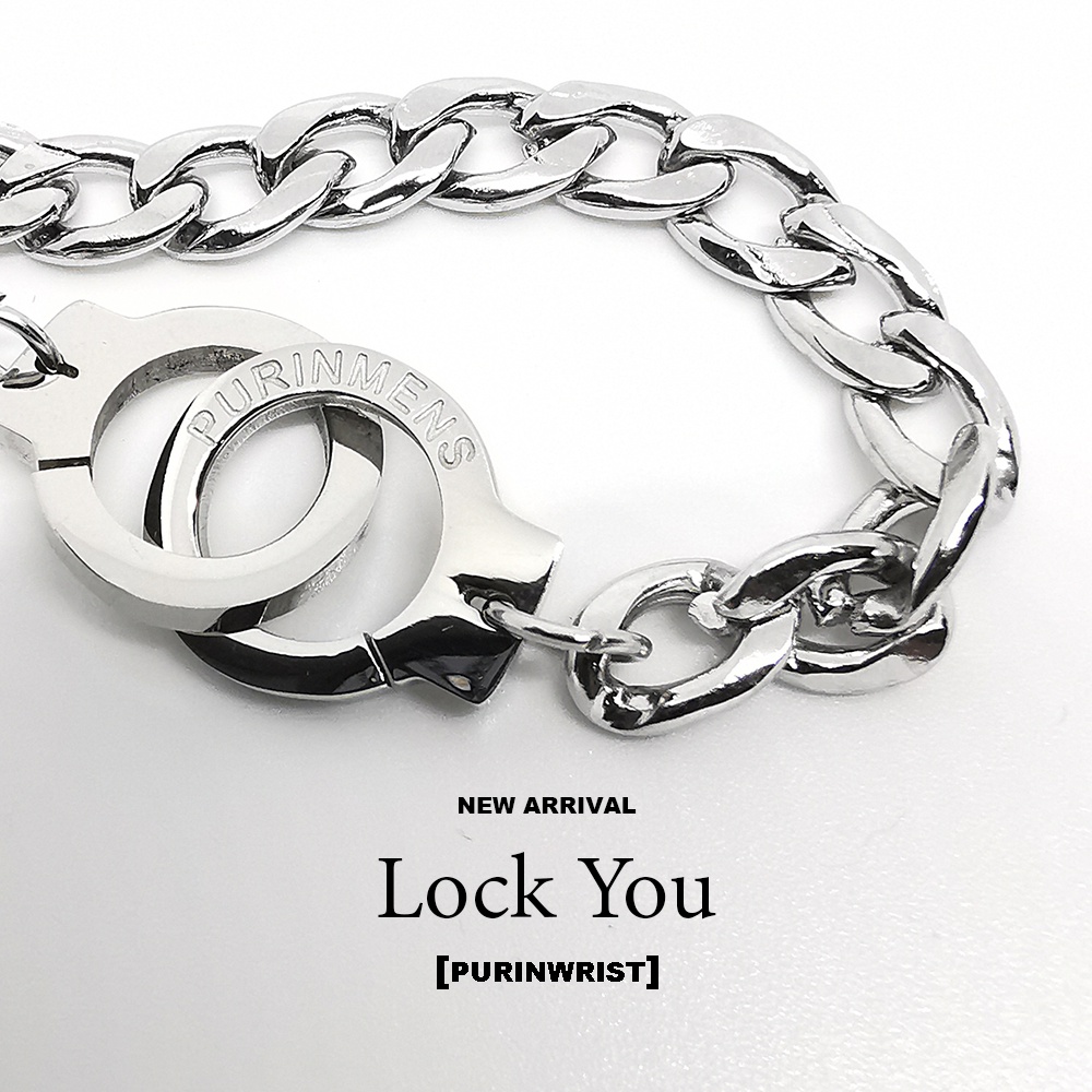 Purinmens สร้อยข้อมือ ดีไซน์โซ่กุญแจมือ light, stronger than Titanium