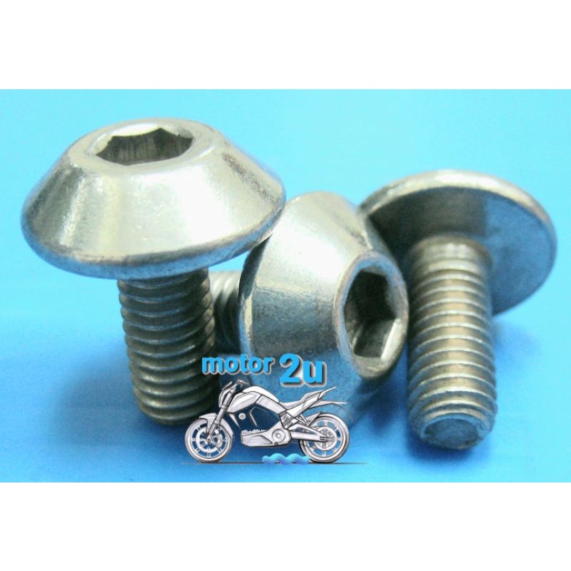 RS150 สกรูฝากระโปรงปลายท่อไอเสีย (1 ชิ้น) ฝาครอบครู Eksos Ekor Belakang