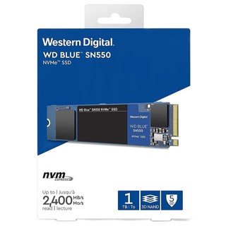 Western Digital SSD(เอสเอสดี)WD SSD BLUE SN550 1TB. NVME READ 2400MB/S, WRITE 1950MB/S, 5YEAR *WDS100T2B0C* Model : WDS1