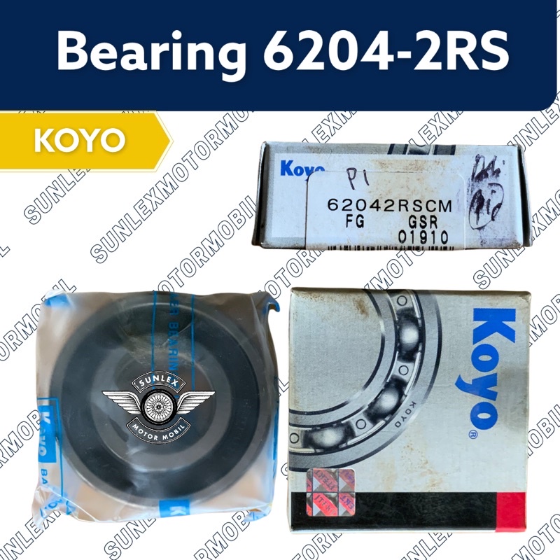 MESIN 6204 2RS 6204-2RS BEARING LAHAR LAHER ENGINE CAR MOTORCYCLE KOYO ORIGINAL ของแท้