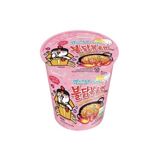 Samyang Buldak Hot Chicken Carbonara Ramen Cup 80g ซัมยัง บูลดัก ฮอตชิคเก้น คาโบนาร่า ราเมง คัพ 80 กรัม