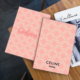 CELINE for เคสไอแพด   air 1 2 3 4 5   mini 4 5 6 เคส   pro 11 10.2 gen 7/8/9 Airbag tri-fold pen slot case