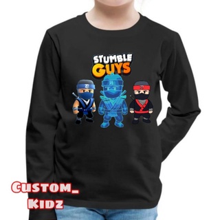 เสื้อยืด แขนยาว ลาย Stumble guys สําหรับผู้ชาย