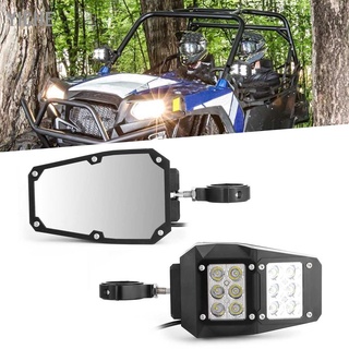 กระจกมองหลัง Utv หมุนได้ 360 องศาพร้อมไฟ Led สําหรับ Polaris Rzr/Ranger