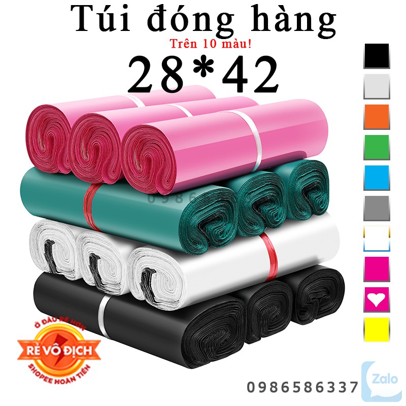 ถุงบรรจุภัณฑ์ 28x42 พร้อมเทปกาว บรรจุภัณฑ์ไนลอน Goi Hang Packaging Bich Niem Pong Shipping COD iZamo