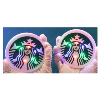 🎀【SALE!!! พร้อมส่ง】 2022 แก้วสตาร์บัคส์เกาหลี Starbucks Korea Summer party night LED coaster (2P) 派对杯垫