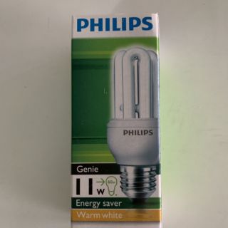 หลอดตะเกียบ ขั้ว E27 แสงวอล์ม 11 w philips