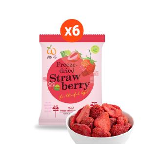 [ใส่โค้ด 098MO4Y3 ลด 20%] Wel-B Freeze-dried Strawberry 14g (สตรอเบอรี่กรอบ 14 กรัม) (แพ็ค 6 ซอง) - ขนมเพื่อสุขภาพ ผลไม้