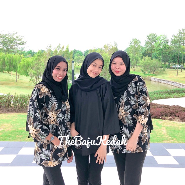 [ สินค้าสุดฮอต ]BAJU KEDAH สีดํา / BAJU OPAH MODEN / BAJU KURUNG KEDAH
