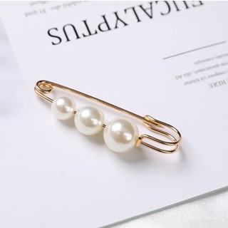 OT 1Pcs 3 pearl Brooch เข็มกลัดเข็มกลัดมุกแฟชั่นสำหรับผู้หญิง รุ่น0505