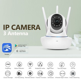 SP MOBILE กล้องวงจรปิดไร้สาย รุ่นใหม่ 3 เสาสัญญาณ Wireless IP camera 2 พิกเซลล้าน 1080P มีภาษาไทย