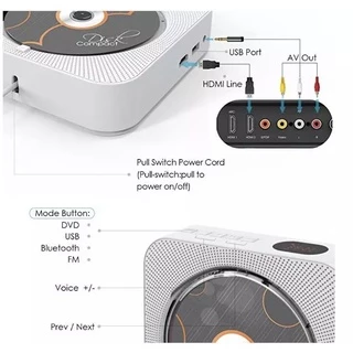 พร้อมส่ง เครื่องเล่น CD DVD Player Wall บลูทูธสเตอริโอเสียงการเรียนรู้ลำโพงไร้สายรีโมทคอนโทรล CD/DVD Mp3 FM วิทยุ