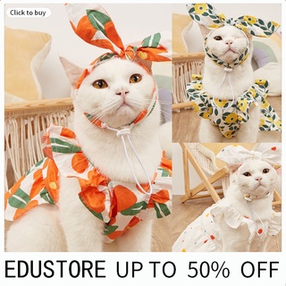 Edustore เสื้อผ้าสัตว์เลี้ยง พิมพ์ลายดอกไม้ สําหรับทุกวัน