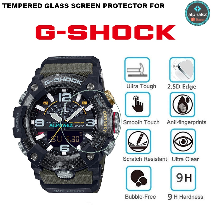 Casio G-Shock GGB-100-1A3 MUDMASTER Series 9H กระจกนิรภัยกันรอยหน้าจอ GGB100 MUD MASTER ฝาครอบป้องกันรอยขีดข่วน