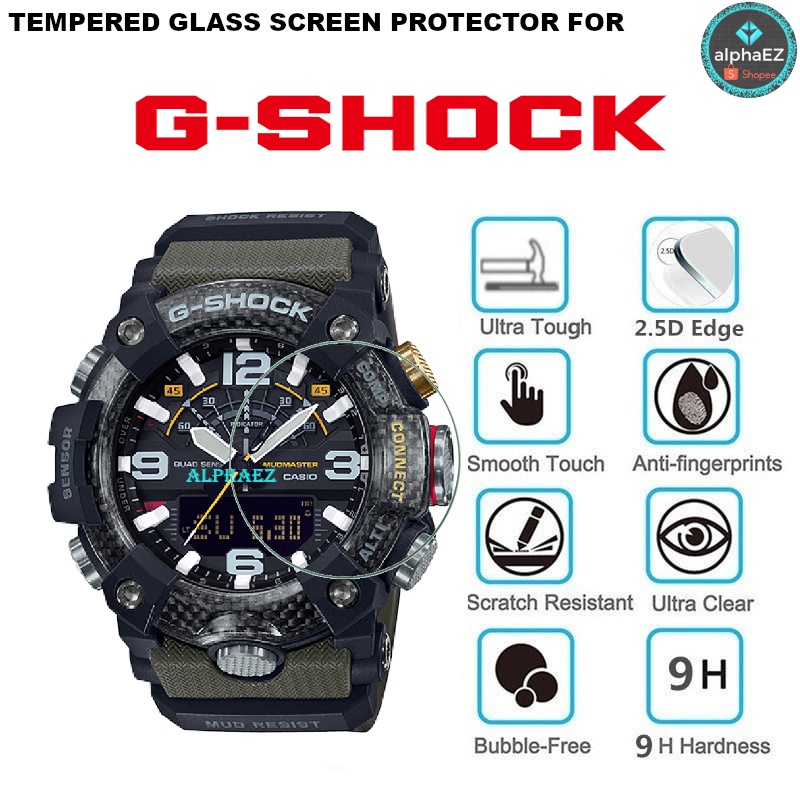 Casio G-Shock GGB-100-1A3 MUDMASTER Series 9H นาฬิกากระจกนิรภัยป้องกันหน้าจอ GGB100 MUD MASTER ฝาครอบป้องกันรอยขีดข่วน