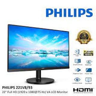 จอมอนิเตอร์ 23.8 VA241V8L/67 1920x1080@75Hz, 4ms, 250 cd/m²,LowBlue RGB, Adaptive sync, VGA (Analog), HDMI (digital,HDCP