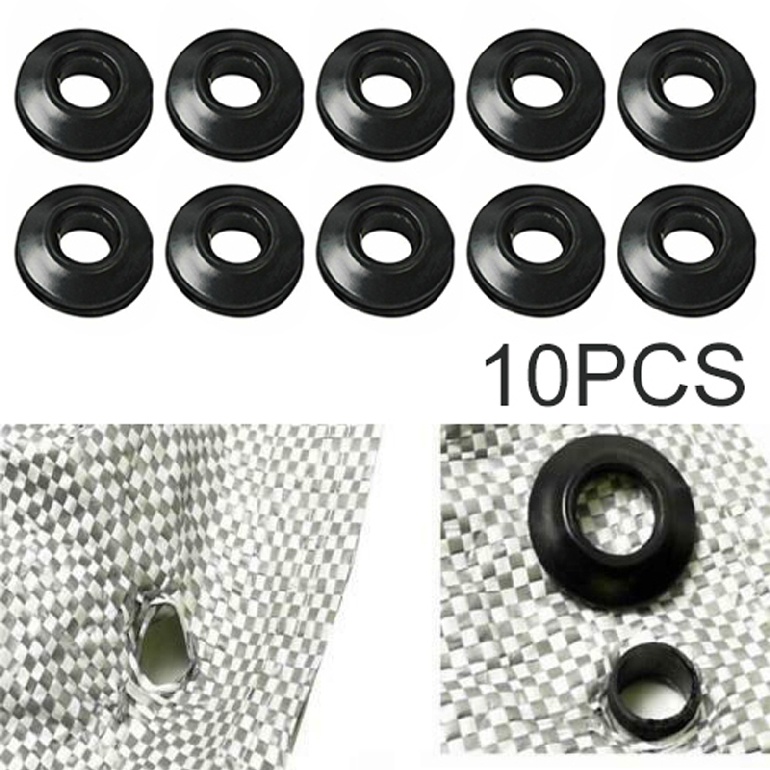 10x Plastic Rubber Self Sealing Snap Eyelets Grommet Tarpaulin