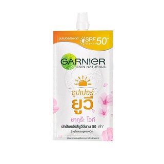 Garnier การ์นิเย่ สกิน แนทเชอรัลส์ ซากุระ ไวท์ ซุปเปอร์ ยูวี  SPF50+/PA++++ 7 มล.